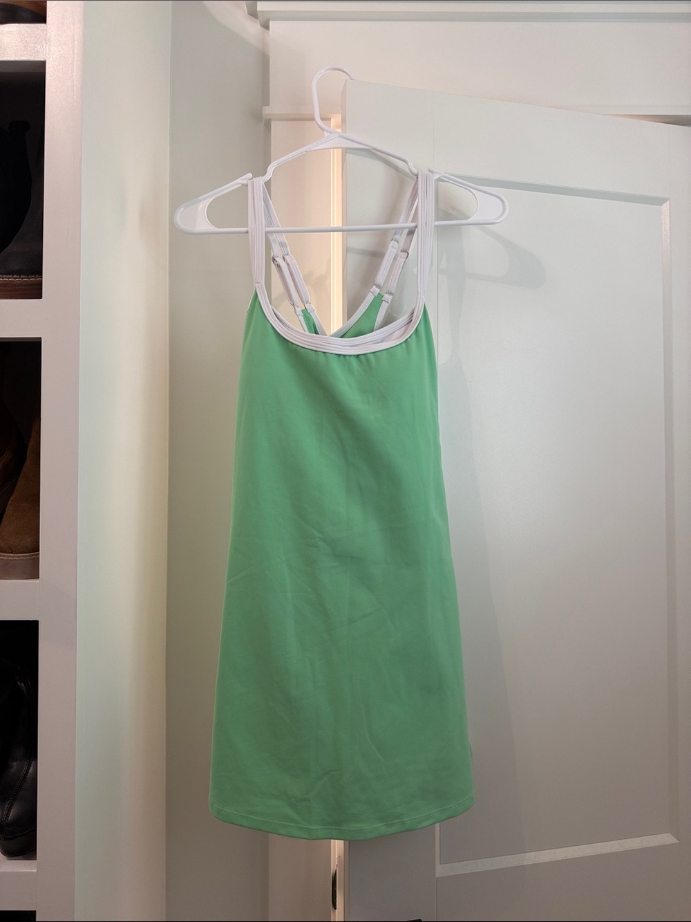 Altar'd State Mint Green Mini Dress with White Trim